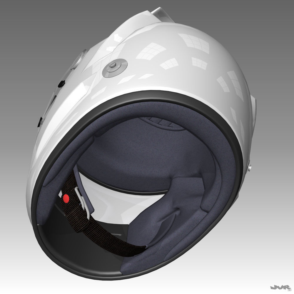 Car Helmet Cutaway 3D model_15