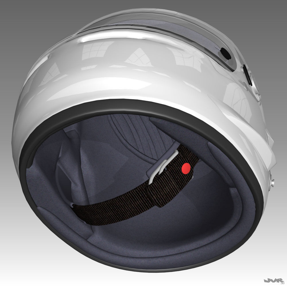 Car Helmet Cutaway 3D model_18