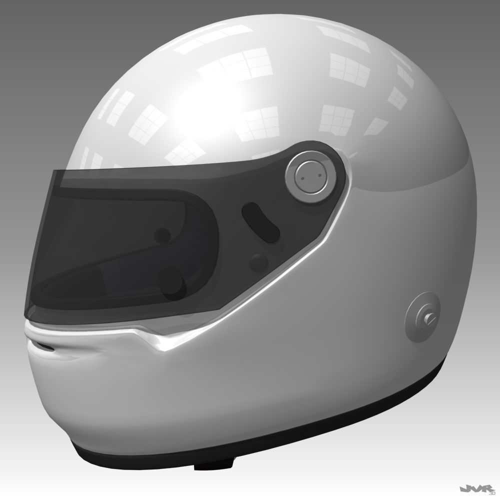 Car Helmet Cutaway 3D model_16