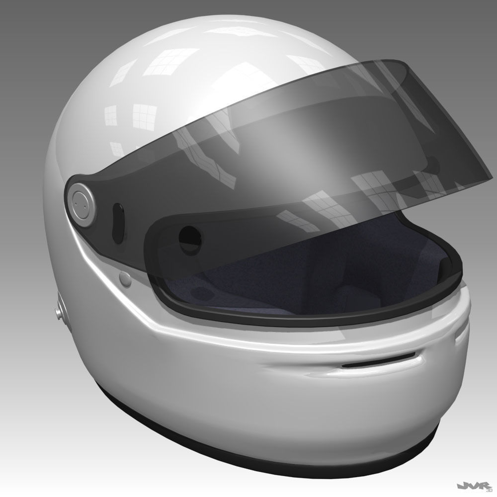 Car Helmet Cutaway 3D model_17