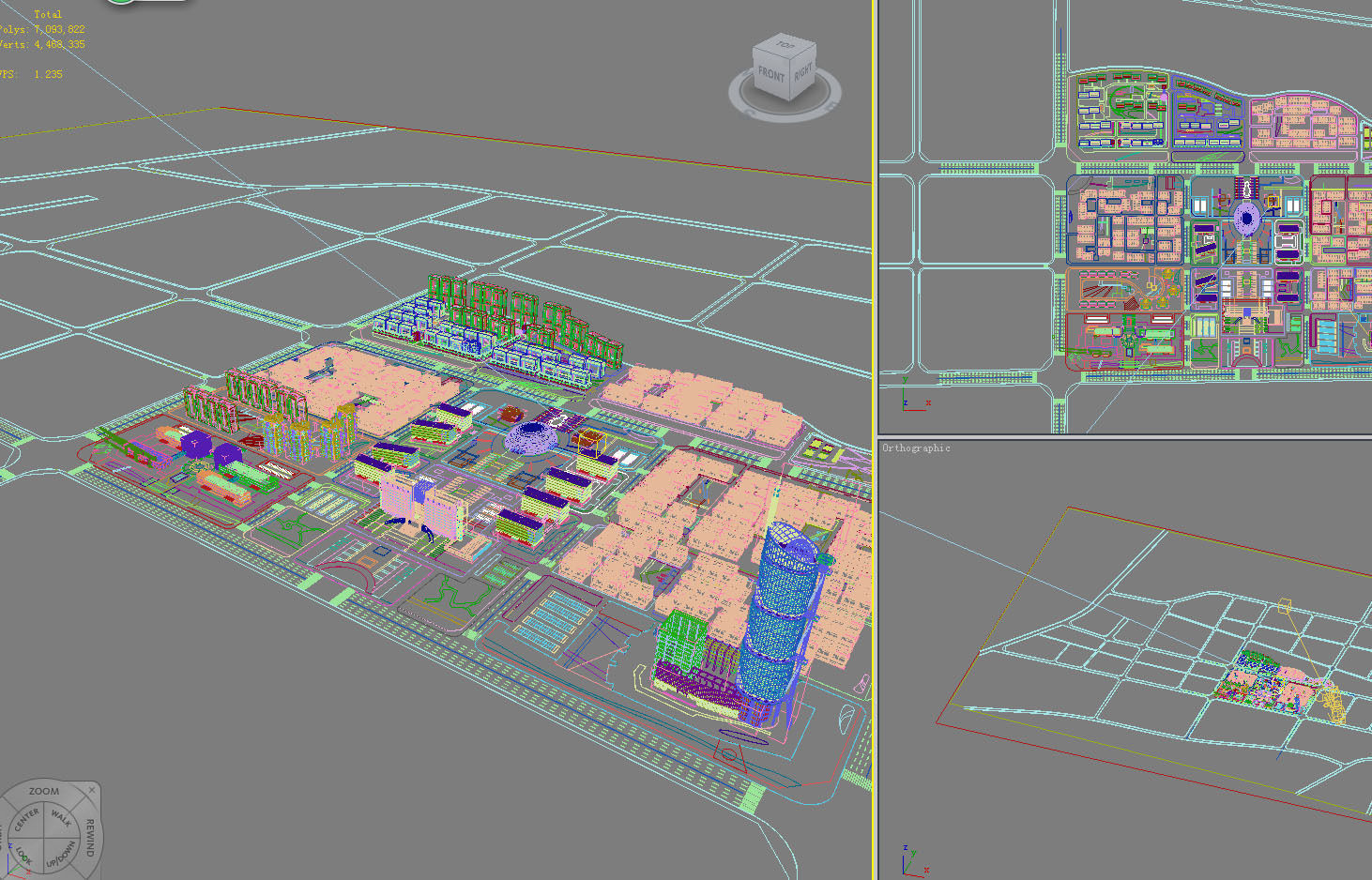 Architecture city in china 3D model_1