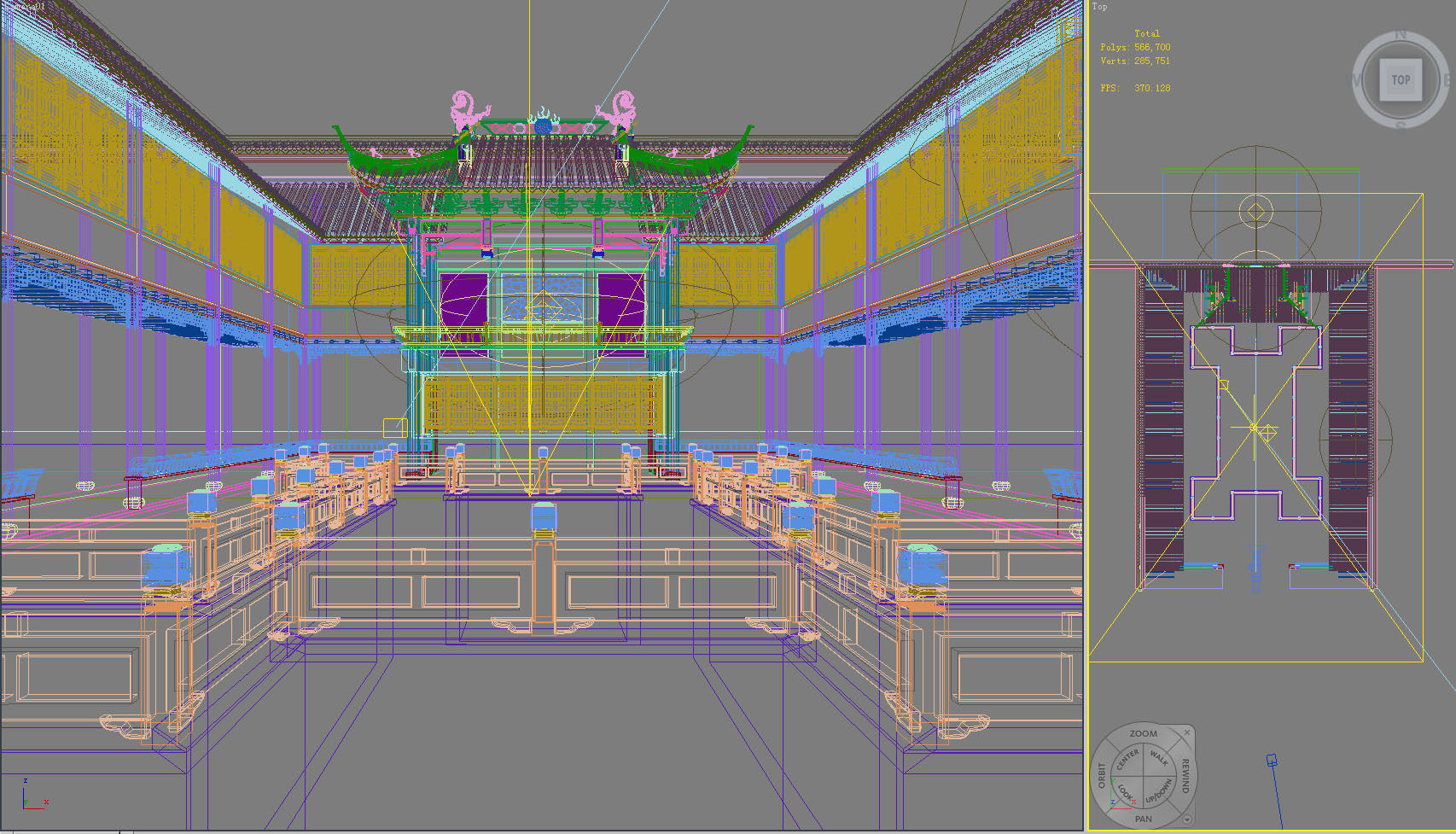 Chinese Style Architecture 3D model_2