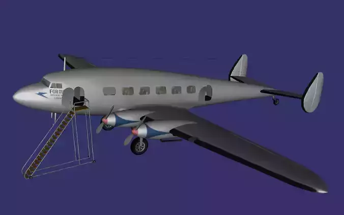 de Havilland DH 91 Albatross Free low-poly 3D model