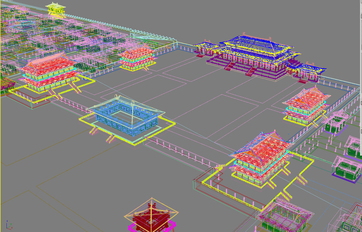 Chinese Style Architecture 3D model_1