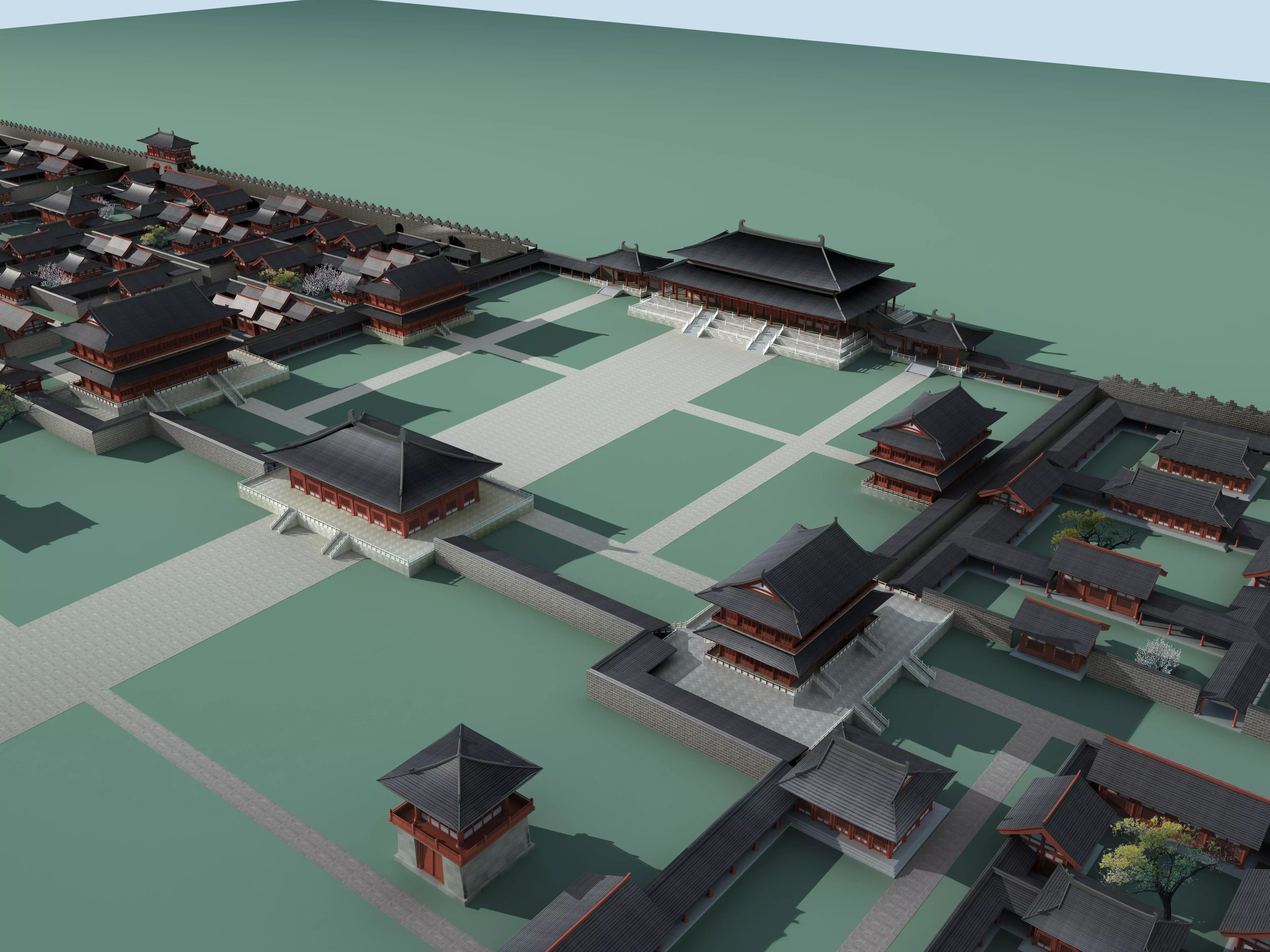 Chinese Style Architecture 3D model_0