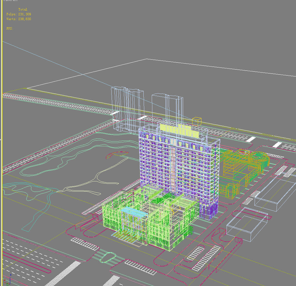 Hospital Building 3D model_1