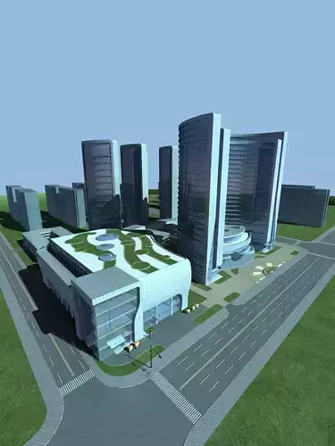 Architecture modern office building