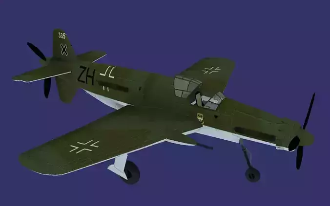 Dornier Do 335 Pfeil  Free low-poly 3D model