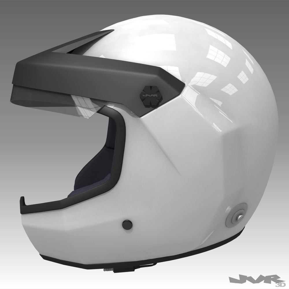 Rally Car Helmet 2 3D model_4