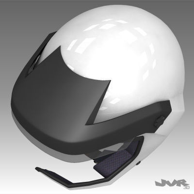 Rally Car Helmet 2 3D model_3