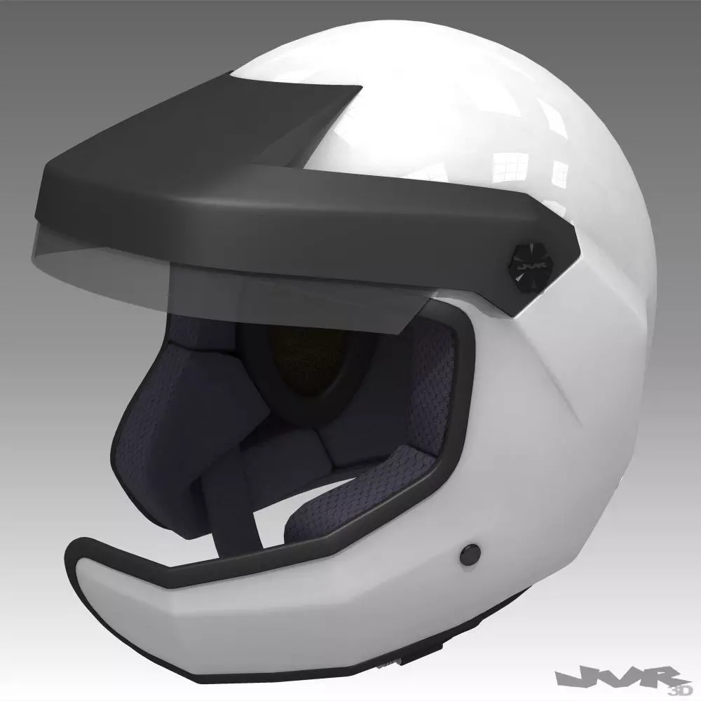 Rally Car Helmet 2 3D model_0