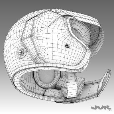 Rally Car Helmet 2 3D model_9