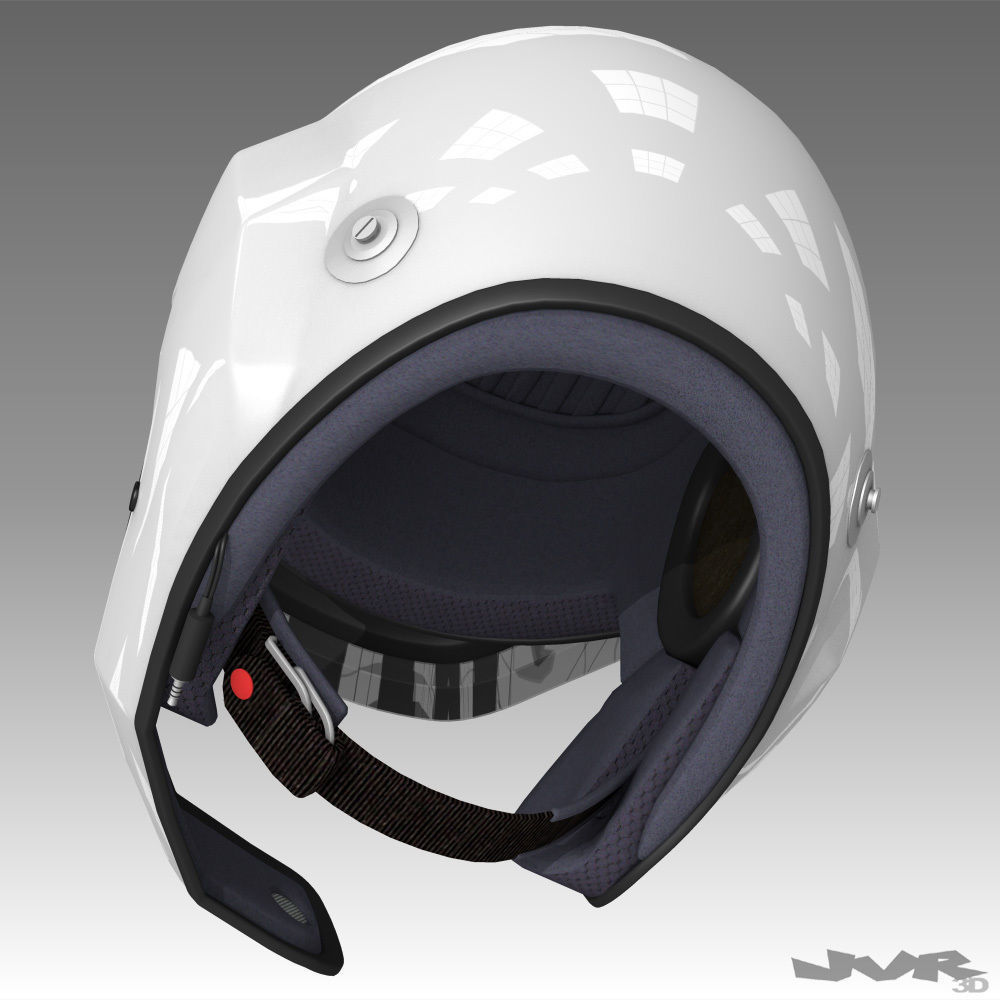Rally Car Helmet 2 3D model_5