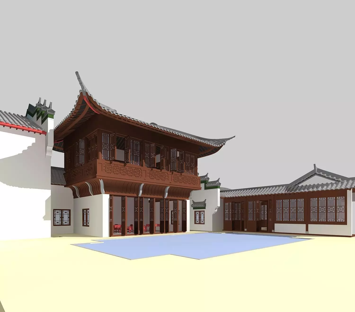 Chinese Style Architecture 3D model