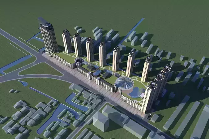 Architecture futuristic skyscraper