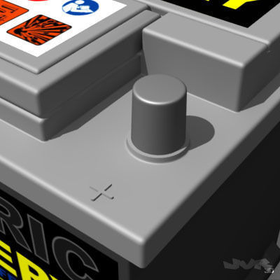 Generic Car Battery Full Interior 3D model_2