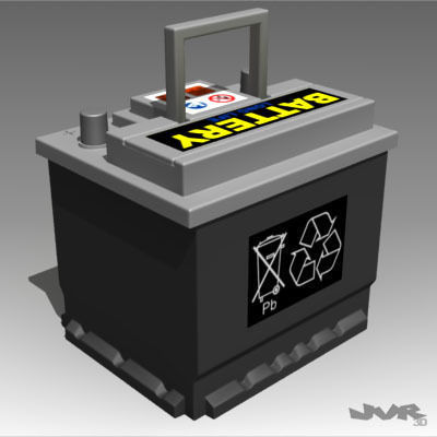 Generic Car Battery Full Interior 3D model_3