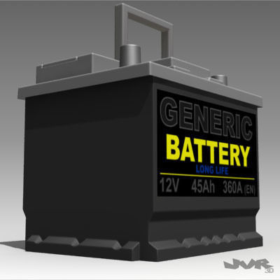 Generic Car Battery Full Interior 3D model_8