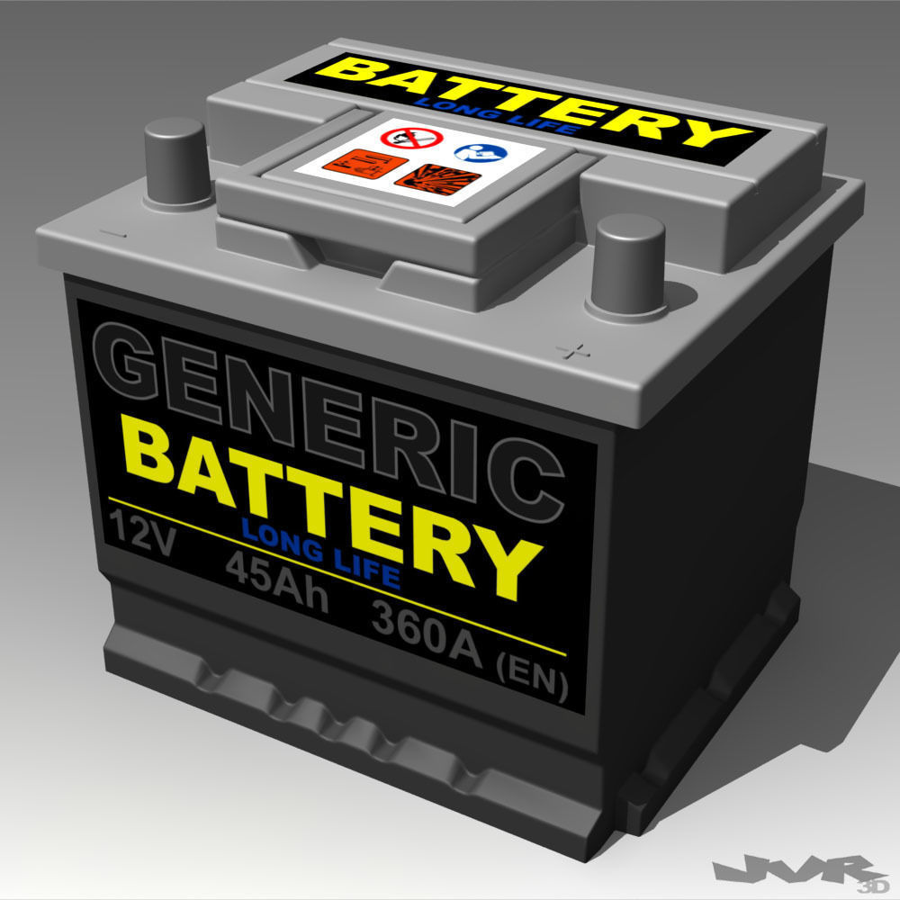 Generic Car Battery Full Interior 3D model_5