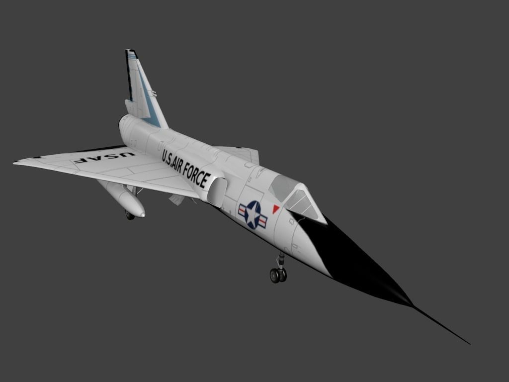 Convair F-106 Delta Dart Free low-poly 3D model_0
