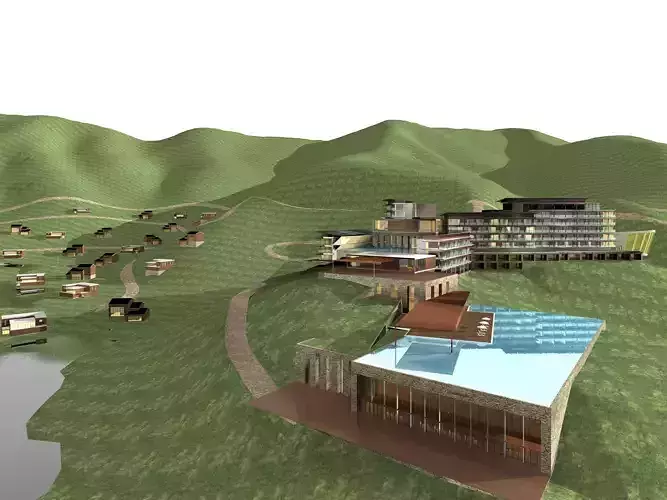 Architecture resort in mountains