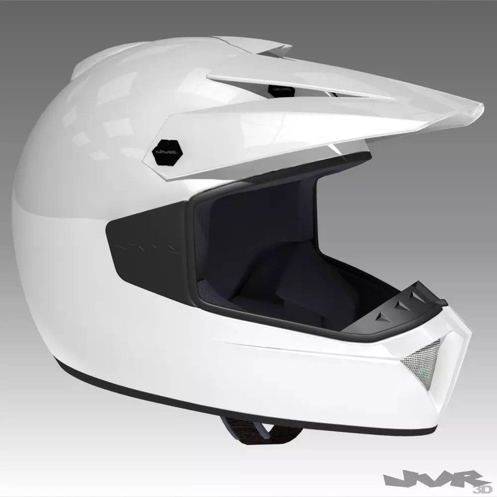 Generic Motocross Helmet 3D model_0