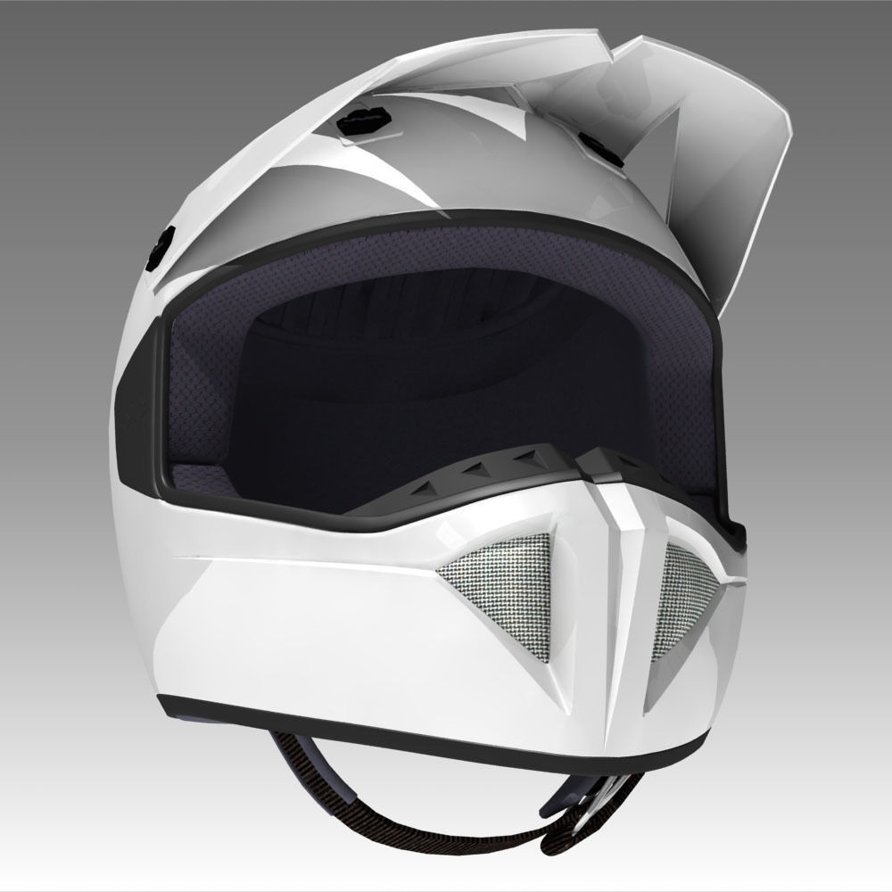 Generic Motocross Helmet 3D model_2