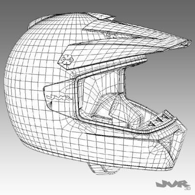Generic Motocross Helmet 3D model_7