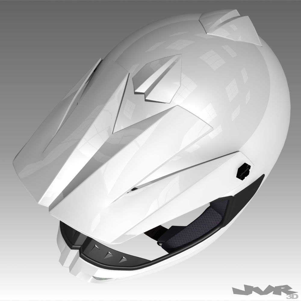Generic Motocross Helmet 3D model_3