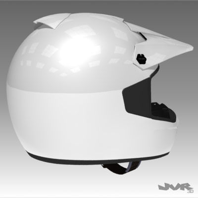 Generic Motocross Helmet 3D model_6