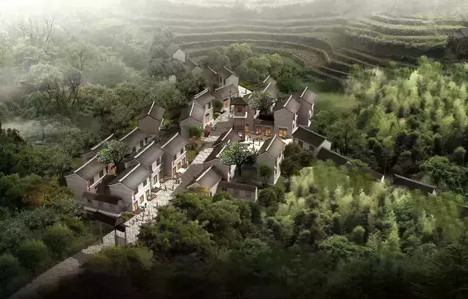 Chinese Style Architecture 3D model