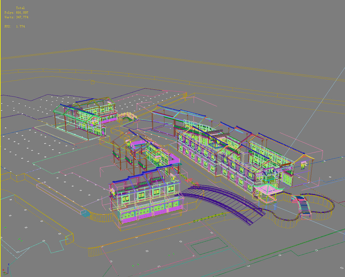 Chinese Style Architecture 3D model_1