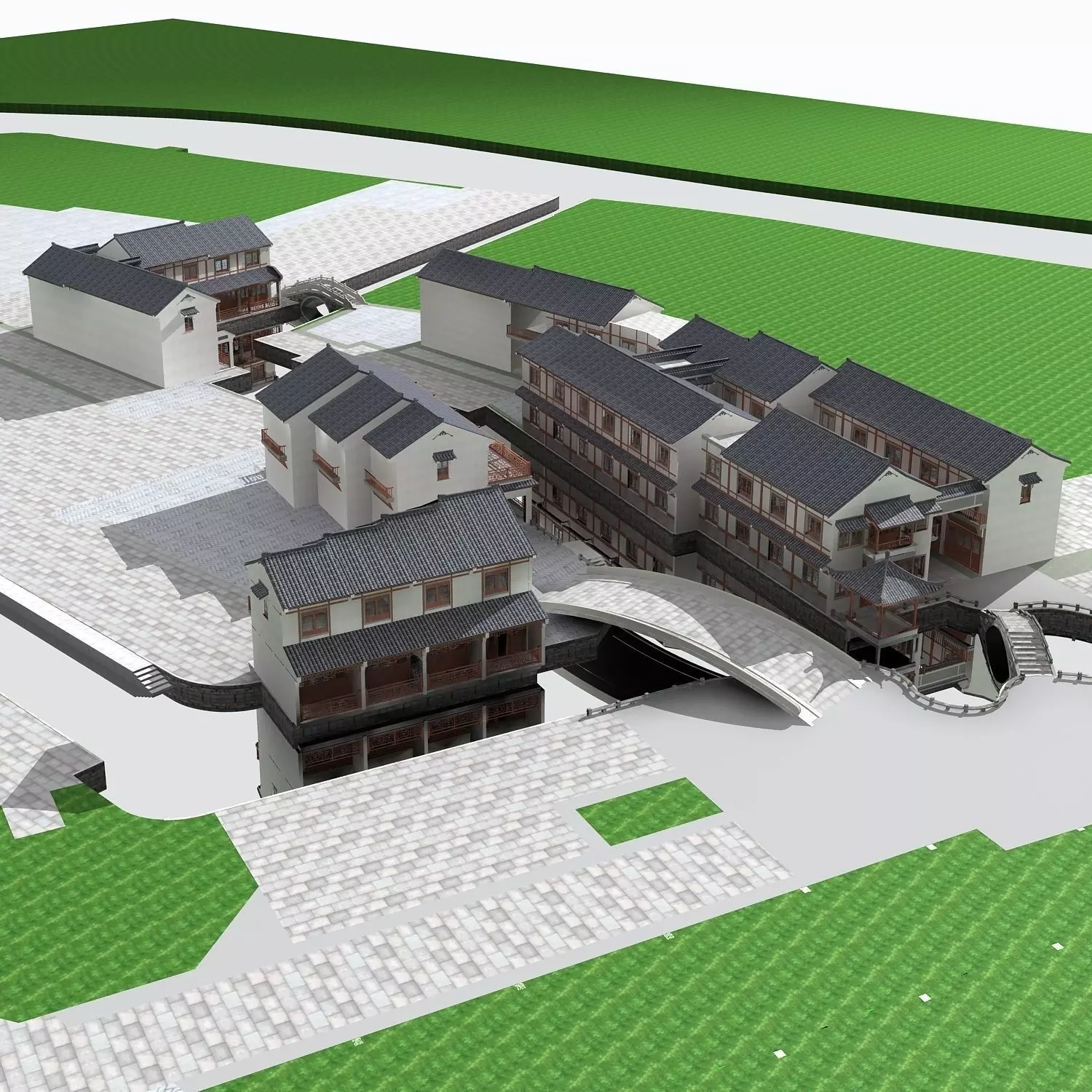 Chinese Style Architecture 3D model_0