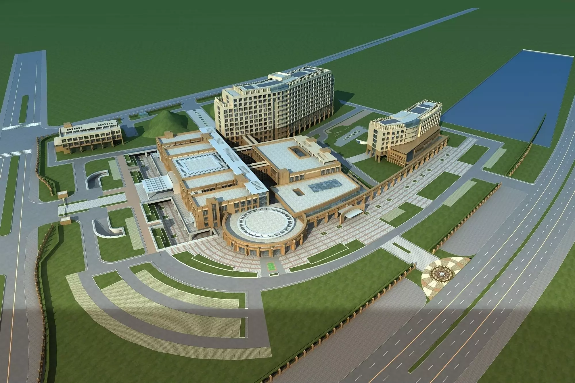 Hospital Building 3D model