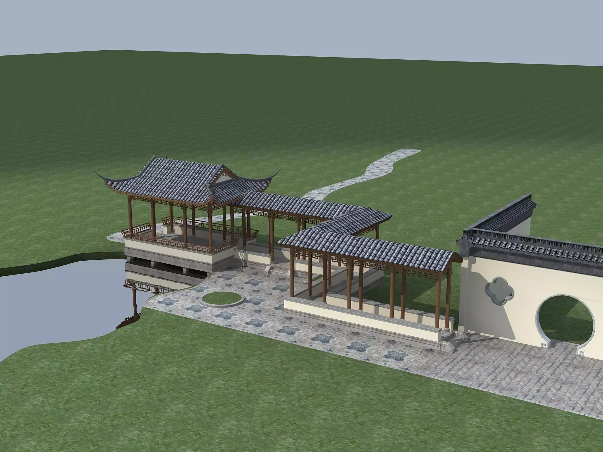 Chinese Style Architecture 3D model