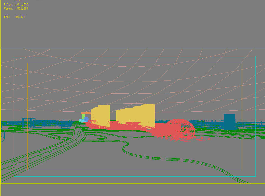 Architecture futuristic city near river 3D model_1