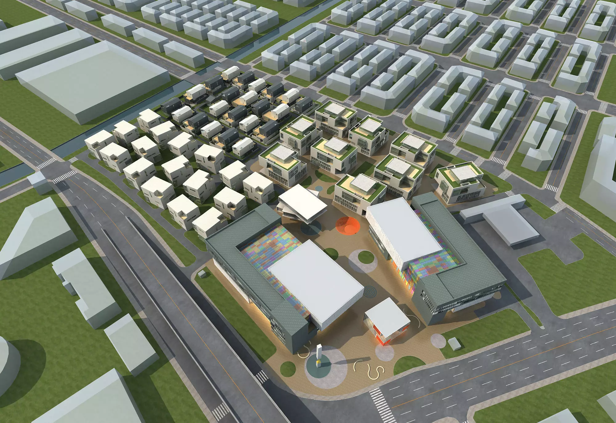 Architecture residential development 3D model
