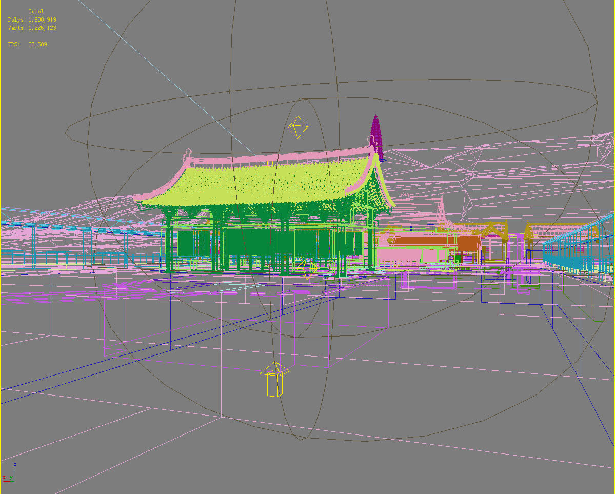 Chinese Style Architecture 3D model_1