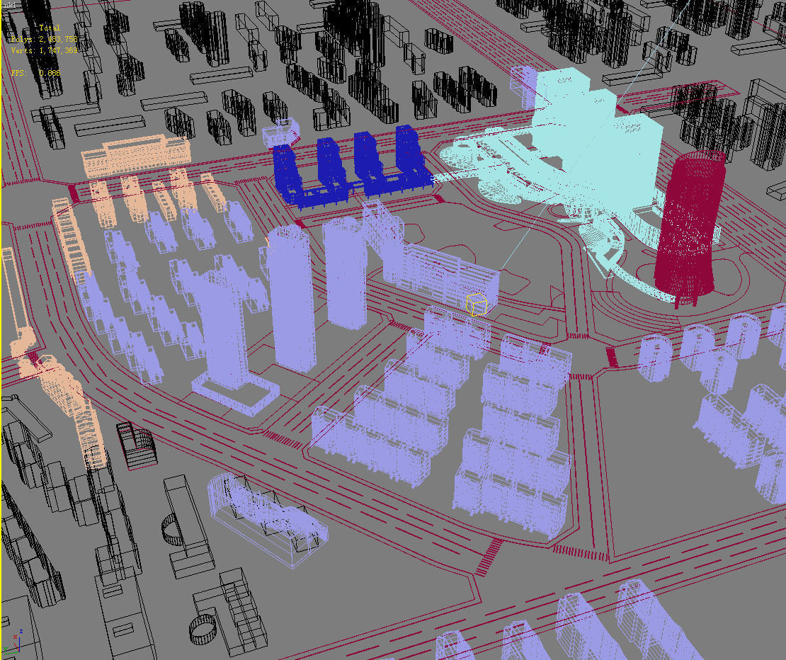 Architecture city 3D model_1