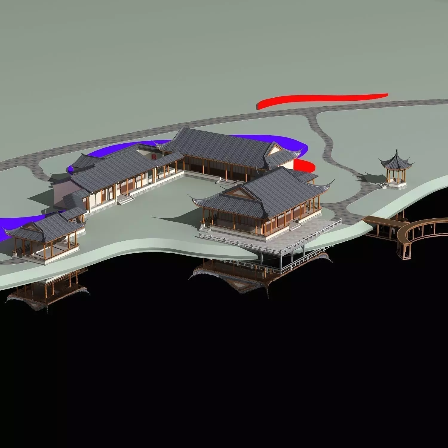 Chinese Style Architecture 3D model