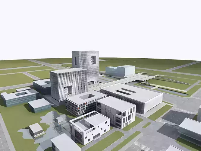 Architecture building in middle of field