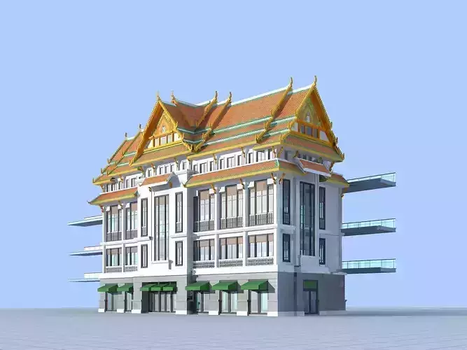 Chinese Style Architecture 3D model