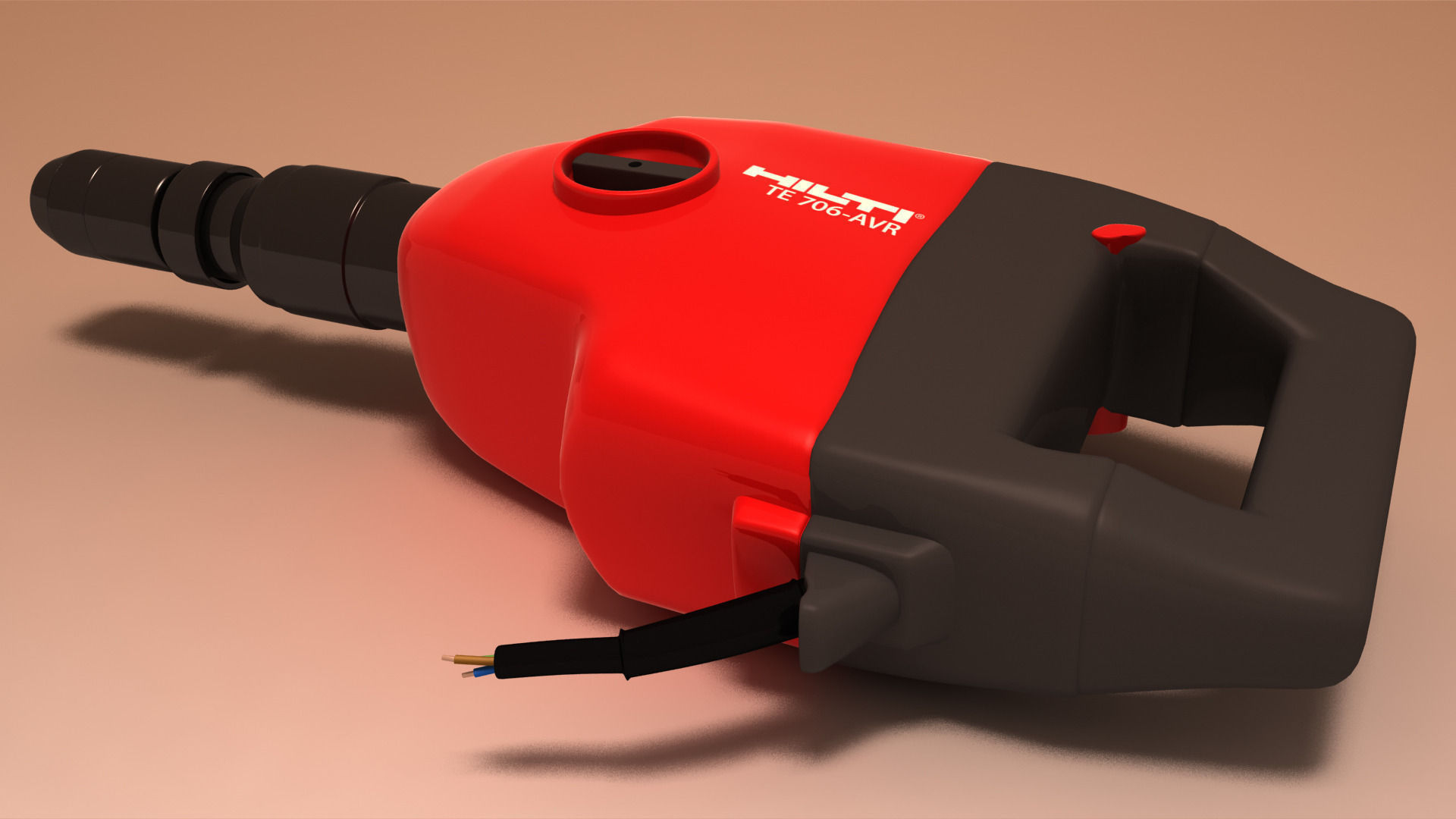 Hilti TE 706 Chipping Hammer 3D Model MAX OBJ CGTrader