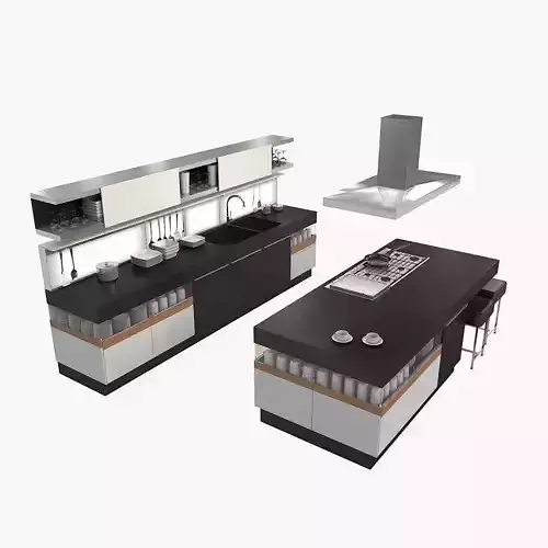 kitchen modern design 3D model