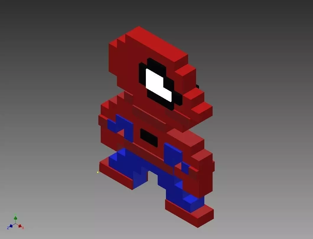 Pixel Spiderman Free 3D print model_0