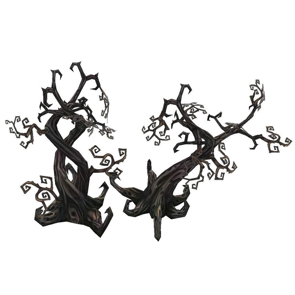 Low Poly Cemetery Halloween Set Low-poly 3D model_1