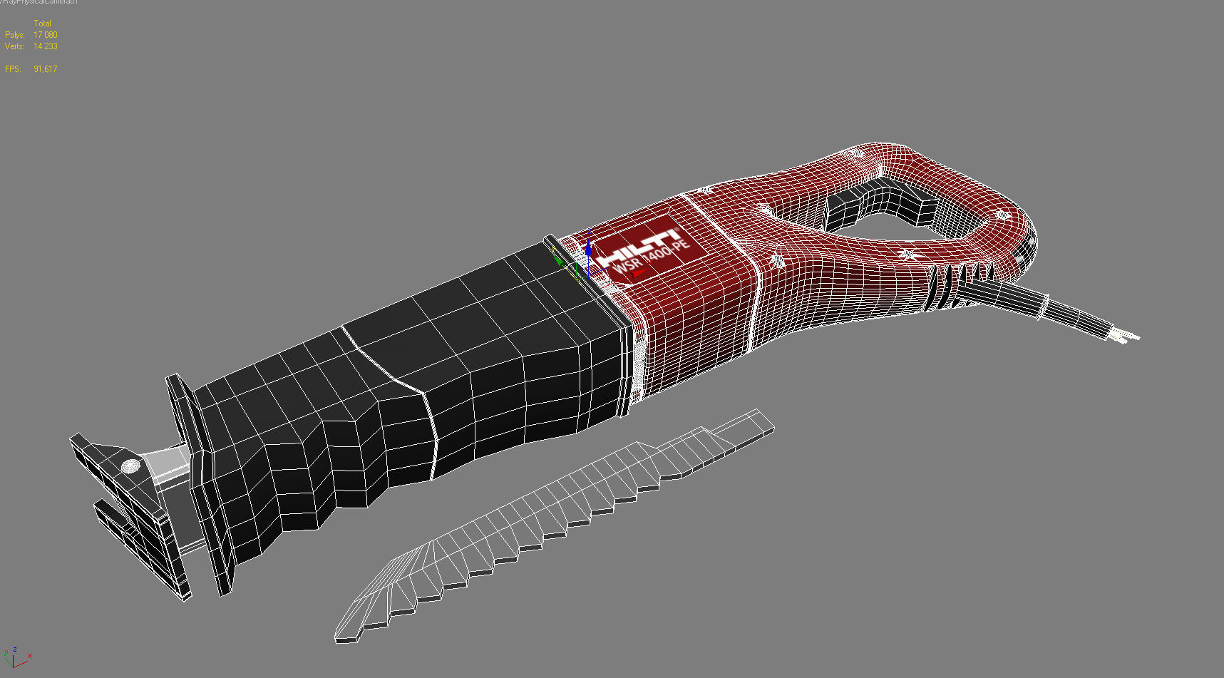 Hilti WSR 1400 PE - straightforward saw 3D model_4