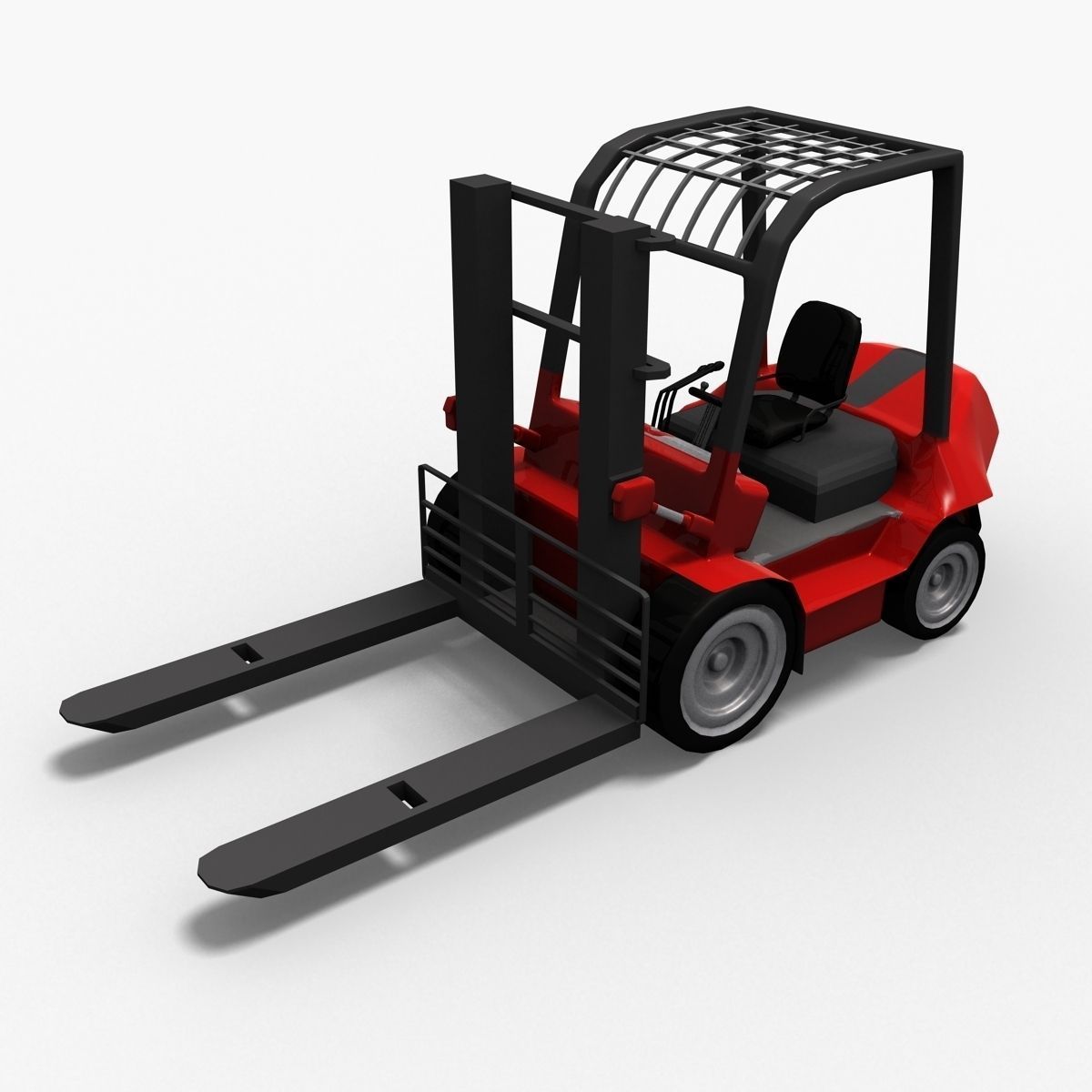 Hight Lift Truck LowPoly 3D model_8