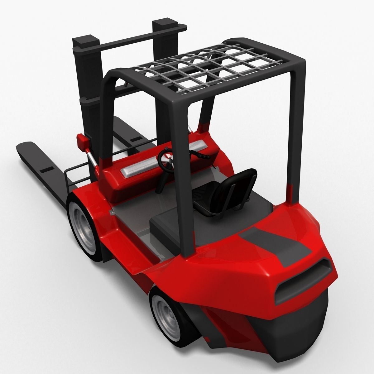 Hight Lift Truck LowPoly 3D model_3