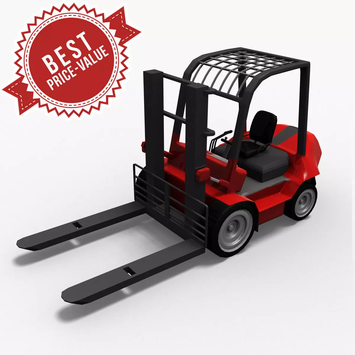 Hight Lift Truck LowPoly 3D model_0